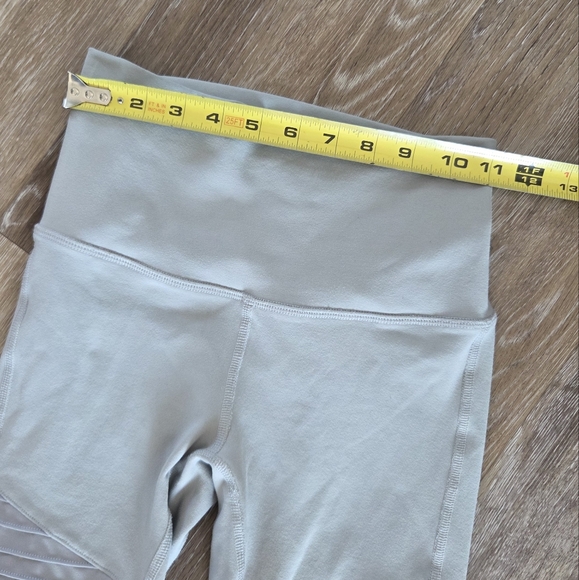 Alo Moto Legging High Waist Breathable Micro Performance Double Knit Fabric Grey - Picture 9 of 14